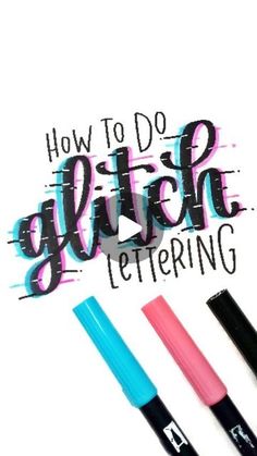 how to do glith lettering on paper with marker pens and ink in it