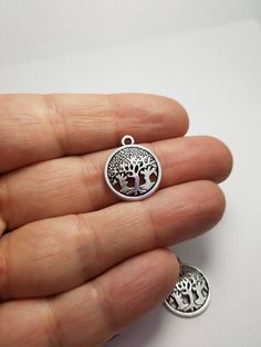 These are a set of 5 silver tree of life charms or pendants. Each charm measures 17 mm wide by 20 mm long. Perfect for a charm bracelet, earrings, and other projects! Check out the other charms in my shop, many to choose from. Thanks for stopping by! Butte Mt, Tree Charms, Silver Tree, Needle Felted Animals, Felt Animals, Tree Of Life, Needle Felting, Silver Rings, Charm Bracelet