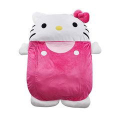 a hello kitty stuffed animal in a pink bag