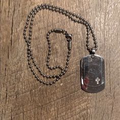 Sterling Silver Dog Tags With A Cross Silver Dog, Mens Fashion Jewelry, Small Crosses, Silver Jewelry Fashion, Mens Accessories Jewelry, A Cross, Dog Tag, Jewelry Silver, Fashion Accessories Jewelry