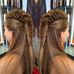 Faux Hawk Braid Hairstyles, Hawk Hairstyles For Women, Faux Hawk Hairstyles For Women, Braided Tutorial, Braided Faux Hawk, Braid Pictures, Faux Braids, Faux Hawk Braid, Faux Hawk Hairstyles