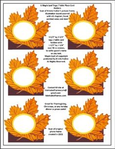 four different images of leaves with the names of each leaf on them, and an image of