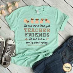 a t - shirt that says we are more than just teacher friends