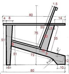 a drawing of a chair with measurements for the seat and armrests on it