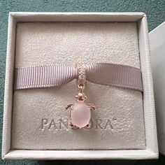 Accidentally Ordered The Same Charm I Was Later Gifted - *Rose Gold Sea Turtle Charm* Can Provide Proof Of Authenticity / Proof Of Order If Needed ! Comes In Original Box Pink Sea Turtle, Pandora Rose Gold, Pink Sea, Turtle Charm, Sea Turtle, Murano Glass, Original Box, Rose Gold, Pink