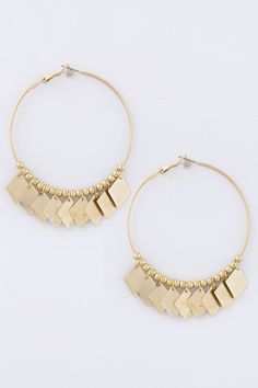 - Drop approx 3" Gold Bar Earrings, March Birthstone Jewelry, Indian Jewellery Design Earrings, Dangle Hoop Earrings, Jewelry Design Earrings, Fancy Jewellery, Gold Earrings Designs, Trendy Earrings, Fashion Jewelry Earrings