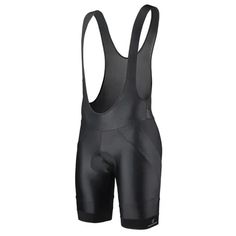 the men's cycling bib shorts are black