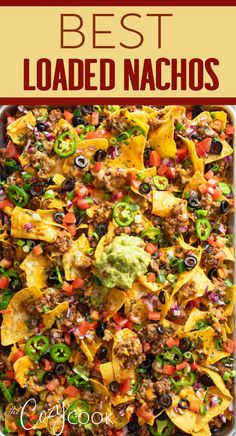 the best loaded nachos recipe in a casserole dish