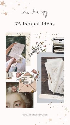 a collage of photos with flowers and writing