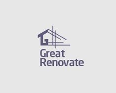 the great renovate logo is shown in blue and white, with an image of a