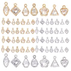 many different styles of earrings and pendants