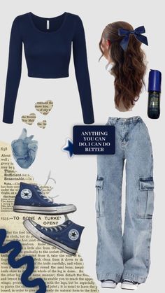 #outfitinspo #beauty #blue #aesthetic #navyblue Clothes And Shoes, Casual Style Outfits