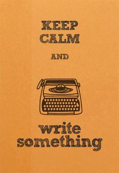 a t - shirt that says, keep calm and write something on the front with an old typewriter