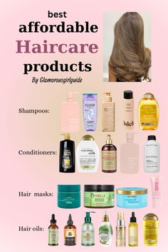 Tired of super expensive hair care products? Well look no further because I created a list of the best products that are ACTUALLY affordable and still will make your hair healthy and soft!   Hair care tips, haircare, hair care routine, hair care aesthetic, hair care products, hair tips, hair glow up routine, hair care growth, hairstyles, glow up tips, glow up routine, hair glow up routine, self care routine, beauty tips, glow up guide, thin hair, thick hair, curly hair, frizzy hair, straight hair, healthy hair, silk hair, shiny hair, long hair, hair care products aesthetic, hair care products list, best hair care products, hair care products cheap, hair care products affordable, hair tips, shampoo, conditioner, hair mask, hair oil Haircare Products For Straight Hair, Hair Improvement Tips, Haircare Routine For Damaged Hair, Haircare Routine For Straight Hair, Straight Haircare Routine, Cheap Hair Care Products, Damaged Hair Care Routine, Shampoo And Conditioner For Straight Hair, Hair Care Routine For Curly Frizzy Hair