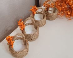 Mini Baskets, Jute Basket, Gifts For Guests, Wedding Gifts For Guests, Wedding Favours, Colorful Flowers, Baby Showers, Wedding Favors, Our Wedding