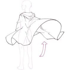 how to draw a woman's dress with a scarf on her head and neck