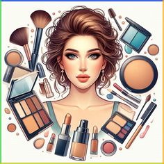 Make Up Cartoon, Foundation Tutorials, Makeup Basics, Up Cartoon, Cake Sticker, Salon Reception Desk, Fairy Tale Forest