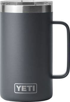 the yeti coffee mug is shown in blue