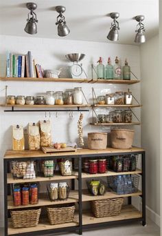 (paid link) Find deals on Kitchen Storage online and shop safe. entry reviews upon water bottle, canister, plastic bottle and more Kitchen Storage ... Small Kitchen Hacks, Open Pantry, Desain Pantry, Kitchen Room Design, Eclectic Home, Diy Kitchen, Kitchen Room