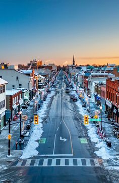 Aerial photograph of Historic Downtown Oakville in winter. Life In Usa, Canada Map, Oakville Ontario, Historic Downtown, Fantasy Landscape, Winter Wonderland, Dream Life, Finland