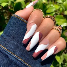 #NailArt #NailDesigns #NailInspiration #NailGoals #NailTrends #NailObsessed #NailAddict #NailPolish #NailCare #NailGoals Fake Nails Almond, Press On Nail Art, Nails Luxury, Cow Nails, Wow Nails, Sassy Nails, Her Nails, Acrylic Nails Coffin Short, Short Acrylic Nails Designs