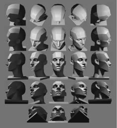 the head and shoulders of various human heads