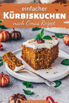 Kürbiskuchen nach Omas Rezept – saftig, lecker, vegan Night Movie, Health Food, Low Carb, Butter, Healthy Recipes, Dessert, Cake