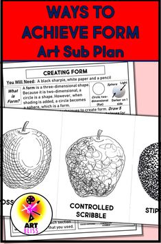 an apple is shown with the words, ways to achieve form at - sub plan