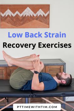 Best physical therapy recovery exercises for back pain relief from low back strain injuries Exercises For Low Back Injury, Physical Therapy Back Exercises, Injured Back Stretches, Lower Back Rehab Exercises, Lower Back Injury Recovery, Back Injury Recovery, Back Injury Exercises Recovery, Back Strain Relief Lower, Back Injury Exercises