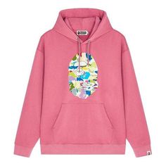 New Balance x BAPE Ape Head Relaxed Fit Pullover Hoodie 'Pink Multi' BPSW00000-RDX Bape Ape, Limited Edition Sneakers, Pink Hoodie, Sport Sneakers, New Balance, Your Perfect, Pullover Hoodie, Relaxed Fit, Sneakers