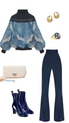 Royal Blue Pants Outfit, Movie Fashion Outfits, Royal Blue Pants, Elegant Outfit Classy, Classy Winter Outfits, Cottagecore Outfits, Classic Style Outfits, Image Swag, Fashion Top Outfits