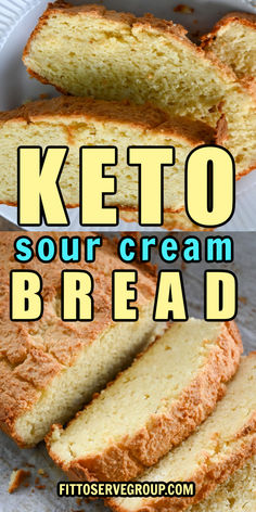 Easy Keto Sour Cream Bread (Gluten-Free) Sour Cream Bread, Cream Bread Recipe, Keto Brood, Keto Friendly Bread, Cream Bread, Best Keto Bread, Keto Baking, Lowest Carb Bread Recipe, Postre Keto