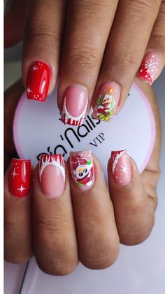 Navidad Nails, Christmas Nail Colors, Christmas Manicure, Semi Permanente, Holiday Beauty, Seasonal Nails, Holiday Nail Art, Kids Zone, Festival Nails