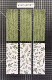 three pieces of fabric with leaves on them, one is green and the other is white