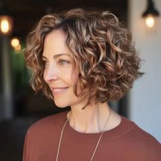 35 Best Curly Hairstyles for Women over 50 Cute Medium Curly Haircuts, Short Curly Hairstyles For Women, Short Wavy Haircuts, Bob Haircut Curly, Curly Short, Wavy Haircuts, Hairstyles For Women Over 50