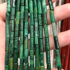 Natural African Jade Tube Stone Beads 4x13mm available. Natural Gemstone Beads All beads are 15 inches per strand. 4mm is 90--93pcs per strand 6mm is 60--63pcs per strand 8mm is 46--48pcs per strand 10mm is 37--38pcs per strand 12mm is 30--32pcs per strand 14mm is 26--27pcs per strand If you need more gemstone beads, please feel free to tell us. Cheap Green Beads For Gifts, Colorful Wooden Beads Jewelry At Cheap Price, Cheap Green Polished Beads Jewelry, Luxury Polished Green Beads, Gems And Cabochons, Luxury Green Polished Beads Gems And Cabochons, Luxury Green Faceted Beads Gemstones, Affordable Green Beaded Jewelry, Luxury Natural Stone Round Beads, Cheap Green 8mm Bead Jewelry