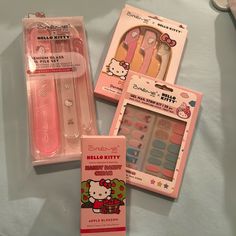 The Crme Shpo Hello Kitty Bundle Sculpt Razors, Hand Cream, Nail Kit, Nail File Get All 4 Items Great Gift Set. Cream Nail, Kitty Makeup, The Creme Shop, Creme Shop, Hello Kitty Makeup, Preppy Beach, Happy 40th Birthday, Cream Nails, Shop Accessories