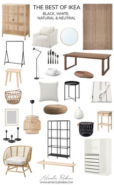 the best of ikea black, white, natural & neutral furniture and decor for your home