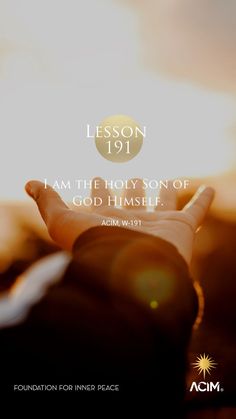 A Course in Miracles Workbook Lesson 191 Son Of God, Jesus Christ