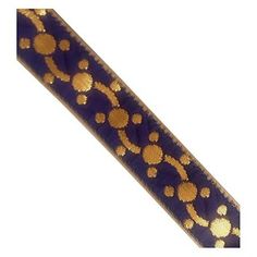 a blue and gold ribbon with paw prints on it