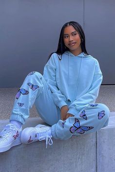 Available In Light Blue. Crop Hoodie French Terry Hoody Butterfly Hoodie 60% Cotton 40% Polyester Imported | Free The Butterfly Crop Hoodie in Light Blue size 2X by Fashion Nova Girl Hoodie Outfit, Butterfly Hoodie, Teen Swag Outfits, Tomboy Outfits, Tomboy Style Outfits, Crop Hoodie, Cute Swag Outfits, Outfits Winter, Tomboy Fashion