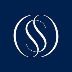 the letter s in a circle on a dark blue background with white swirls around it