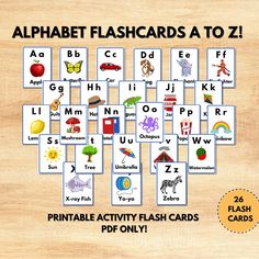 alphabet flashcards to zi