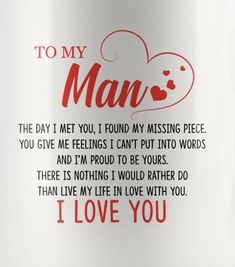 TO MY MAN To My Man