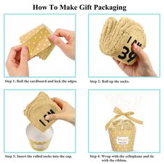 instructions for how to make gift packaging