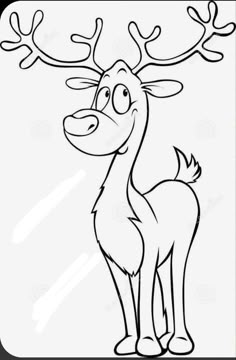 rudolph the reindeer coloring page for kids