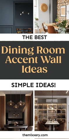 Dining Room Accent Wall Ideas Dining Room Accent Wall Ideas, Room Accent Wall Ideas, Dining Room Feature Wall, Dark Accent Walls, Dining Room Accent Wall, Bold Paint Colors, Grey Accent Wall, Accent Wall Ideas, Dining Room Accents