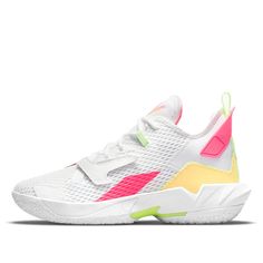 Nike Air Jordan Why Not Zer0.4 PF 4 White Hyper Pink Basketball Shoes/Sneakers Jordan Cp3, Pink Basketball, All Jordans, Perfect Sneakers, Puma Fierce Sneaker