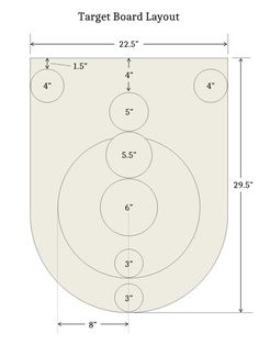 a drawing of a basketball court with three circles on it