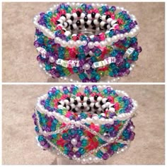 Kandi cuff Plur Bracelets, Kandi Cuff With Perler, Multi Stitch Kandi Cuff Pattern, Gir Kandi Cuff, Kandi Kids, Rave Cuffs Kandi, Scene Kandi Cuff, Rave Kandi